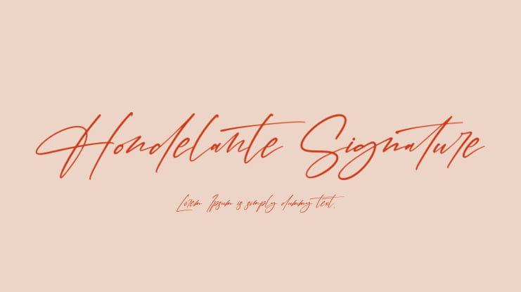 Hondelante Signature Font