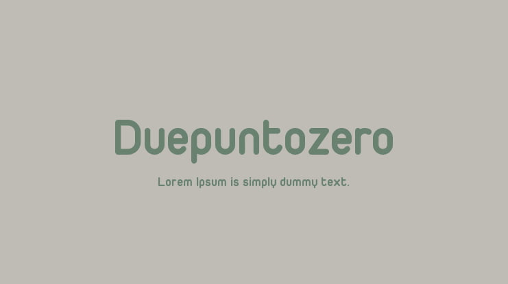 Duepuntozero Font Family