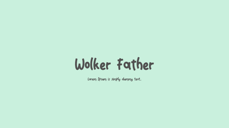 Wolker Father Font