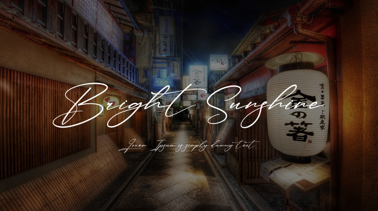 Bright Sunshine Font