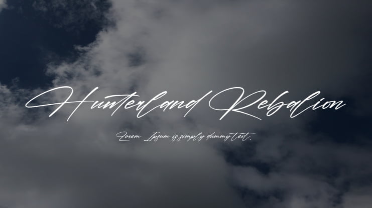 Hunterland Rebalion Font