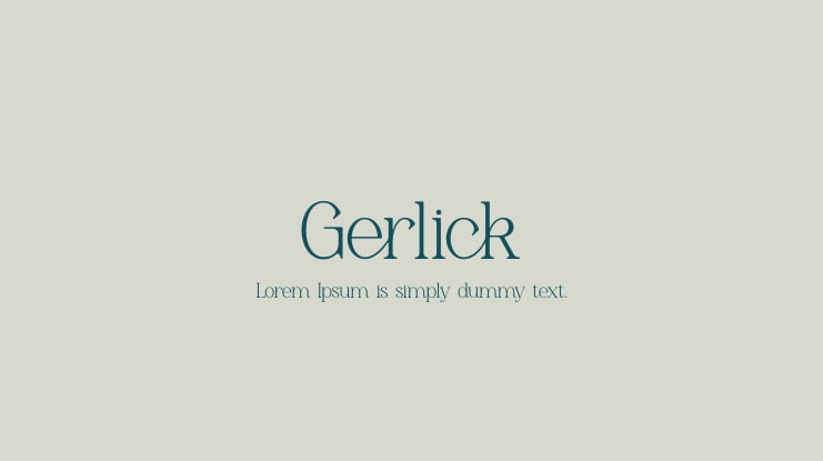 Gerlick Font