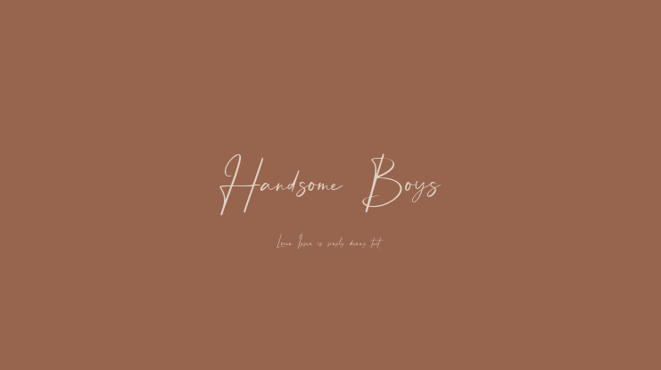 Handsome Boys Font