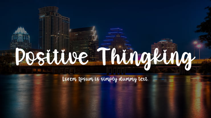 Positive Thingking Font