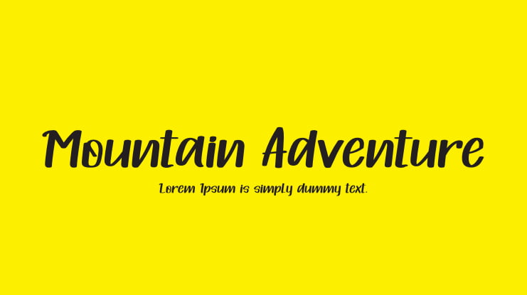 Mountain Adventure Font