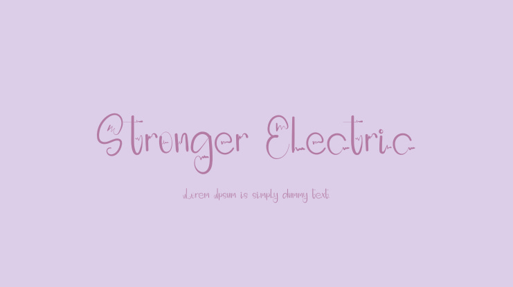Stronger Electric Font