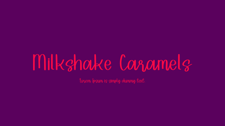 Milkshake Caramels Font