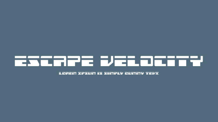 Escape Velocity Font Family
