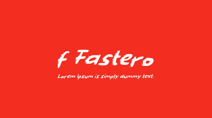 f Fastero Font