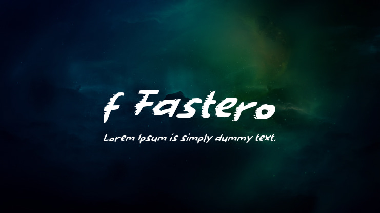 f Fastero Font