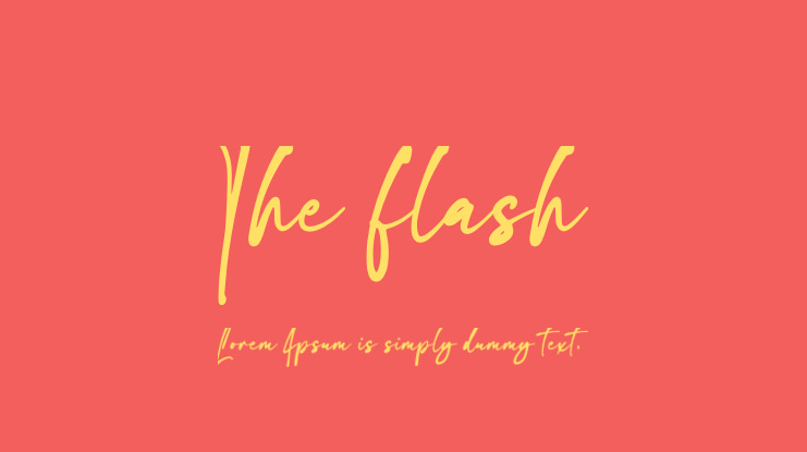 The flash Font
