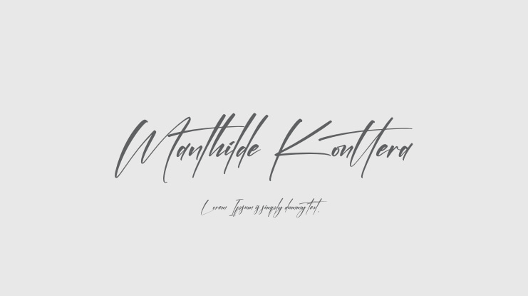 Manthilde Konttera Font