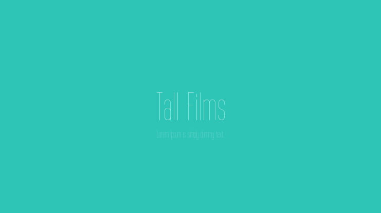 Tall Films Font Family