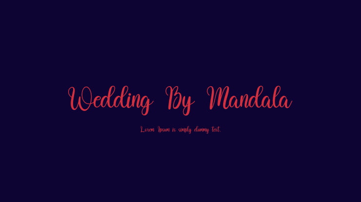 Wedding By Mandala Font