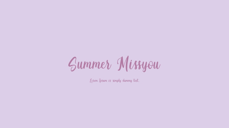Summer Missyou Font