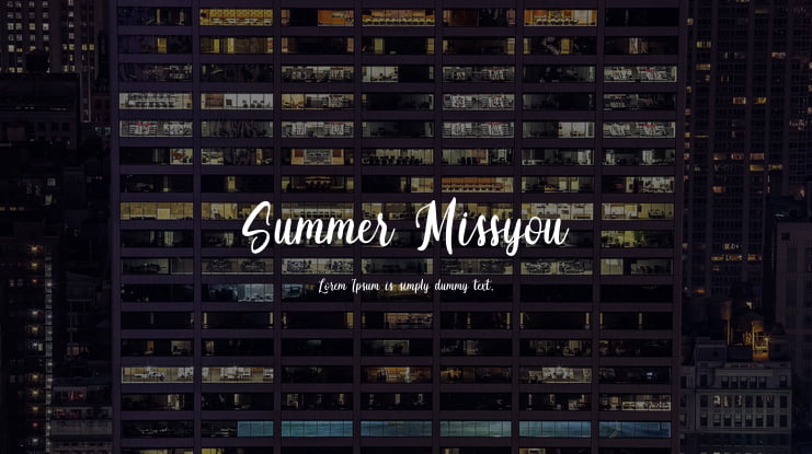 Summer Missyou Font