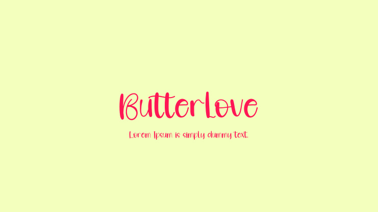 Butterlove Font
