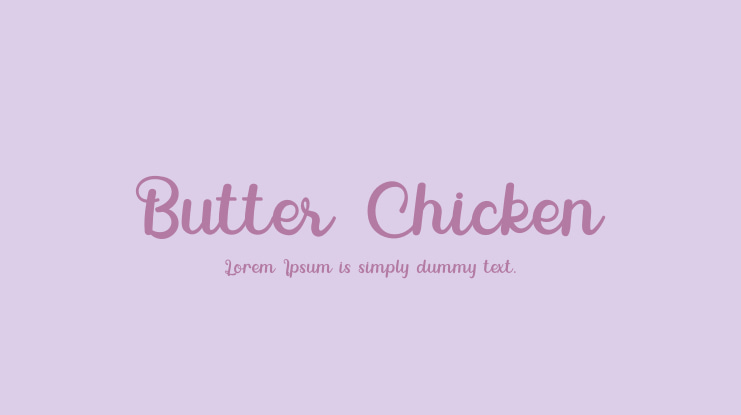 Butter Chicken Font