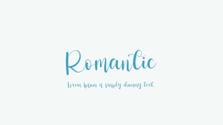 Romantic Font