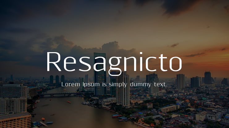 Resagnicto Font Family