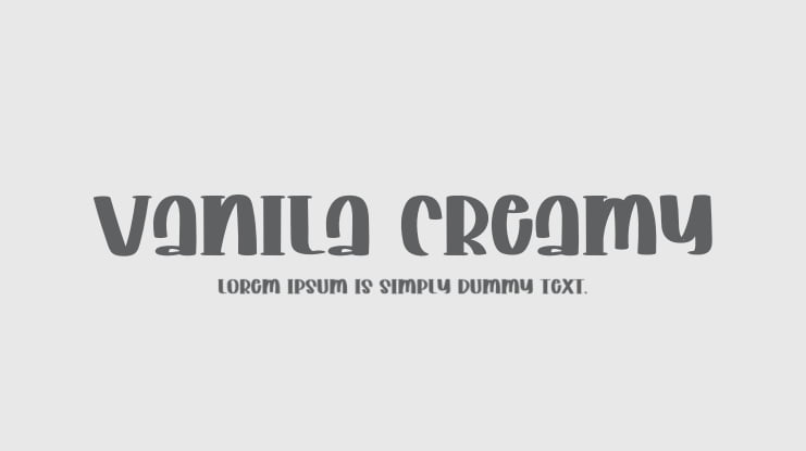 Vanila Creamy Font