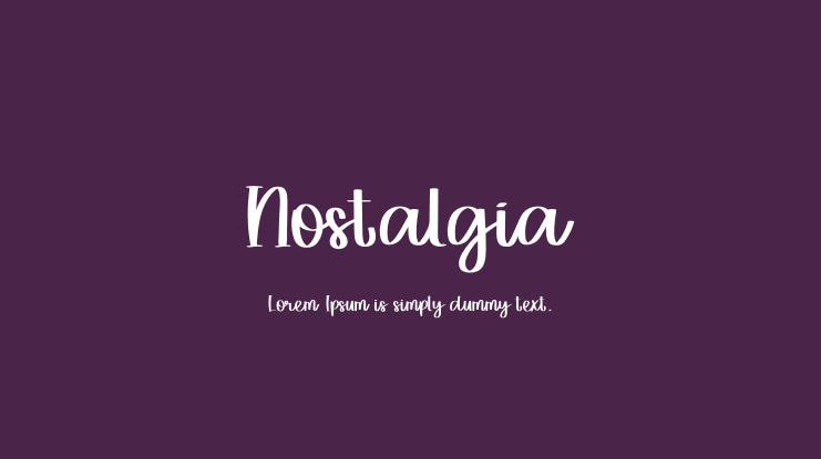 Nostalgia Font