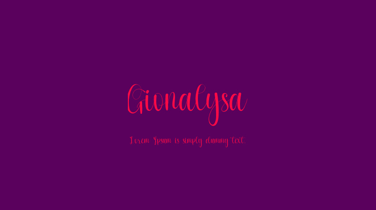 Gionalysa Font