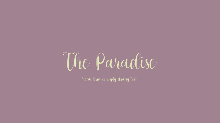 The Paradise Font