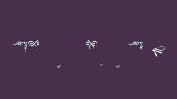 Black Blood Ornament Font Family