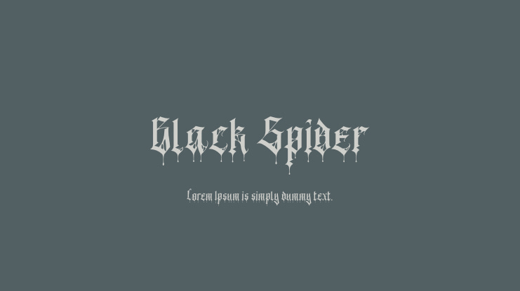 Black Spider Font
