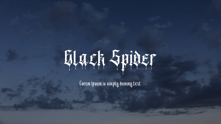 Black Spider Font