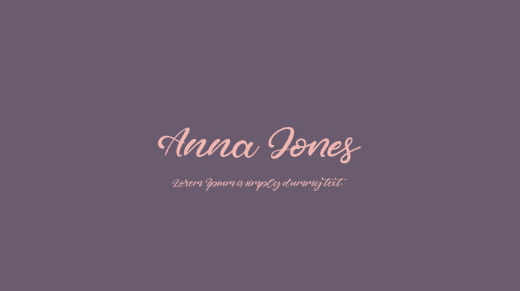 Anna Jones Font