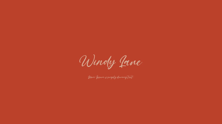 Windy Lane Font