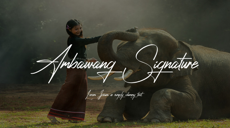 Ambawang Signature Font