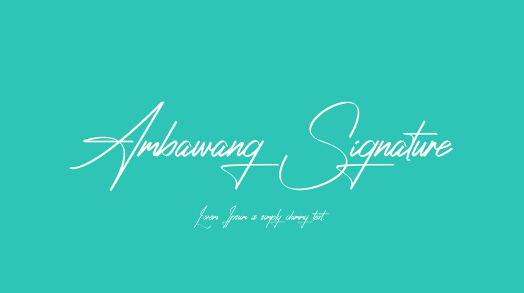 Ambawang Signature Font