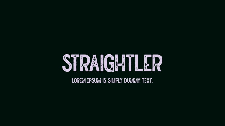Straightler Font