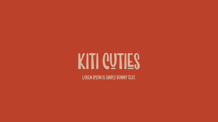 Kiti Cuties Font