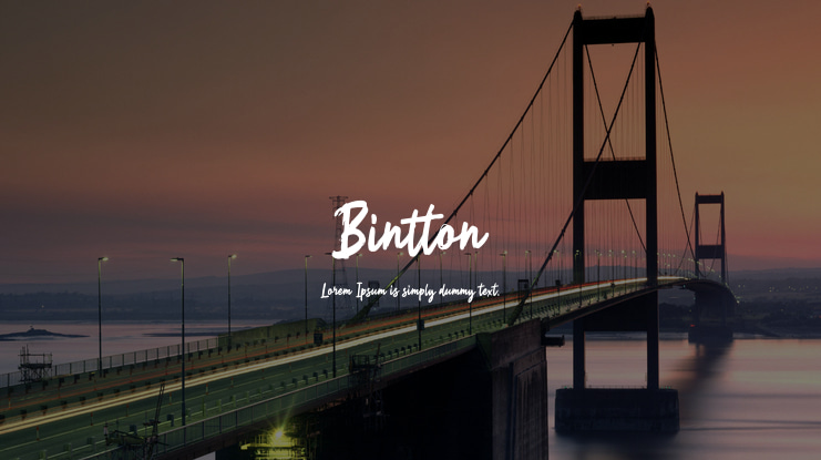 Bintton Font