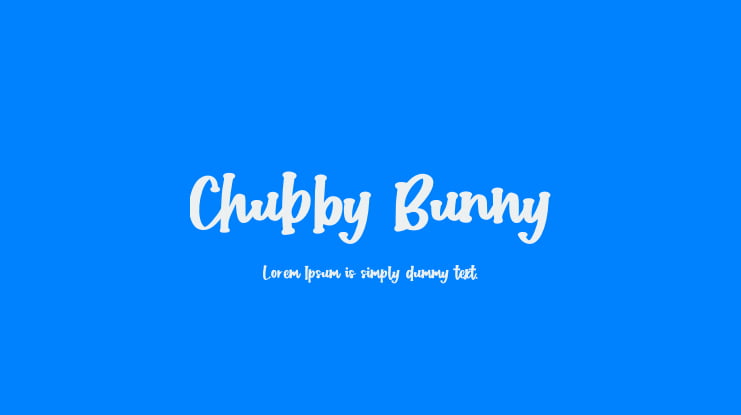 Chubby Bunny Font