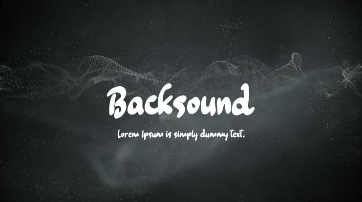 Backsound Font