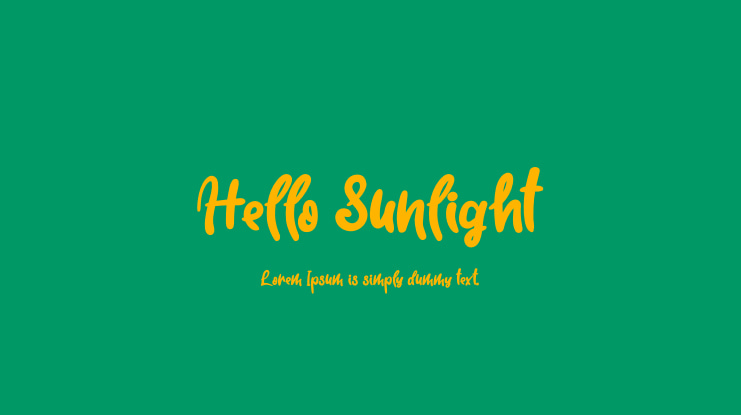 Hello Sunlight Font