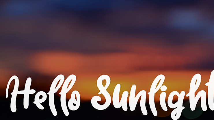 Hello Sunlight Font