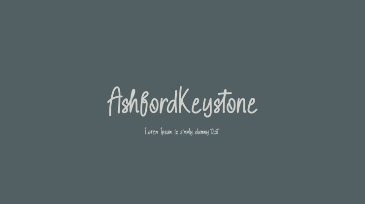 AshfordKeystone Font