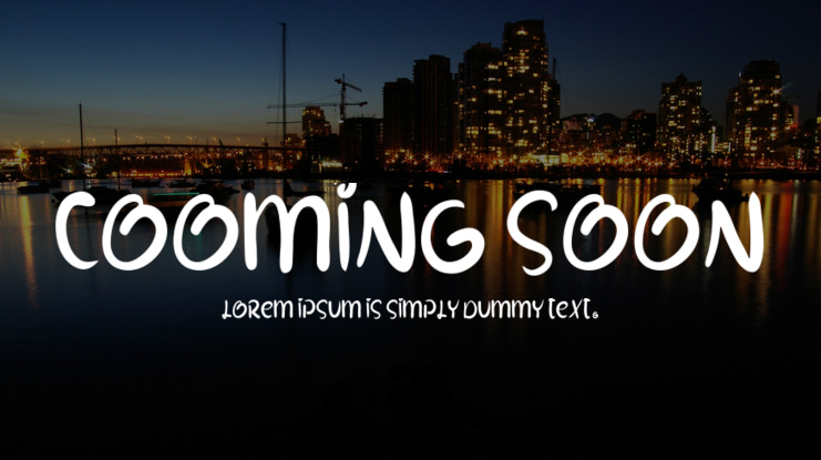 Cooming Soon Font