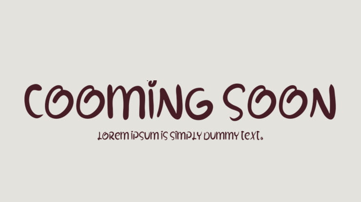 Cooming Soon Font
