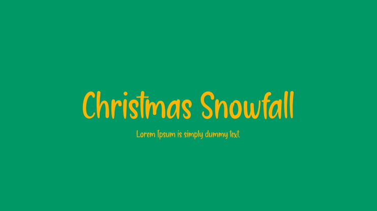 Christmas Snowfall Font