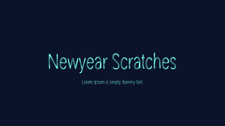 Newyear Scratches Font