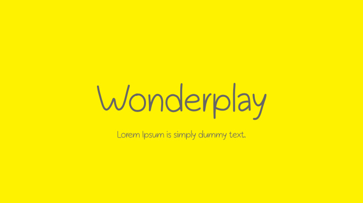 Wonderplay Font