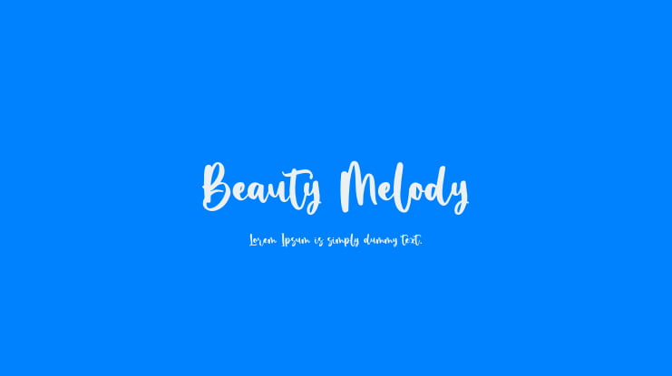 Beauty Melody Font