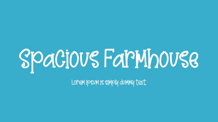 Spacious Farmhouse Font